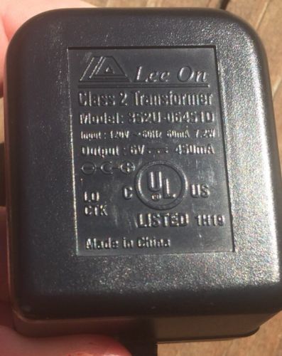 *Brand NEW*352u-06451D Class 2 Transformer 6V 450mA Ac Adapter